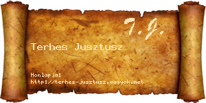 Terhes Jusztusz névjegykártya